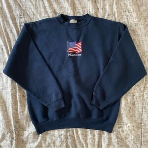 vintage navy blue america sweater